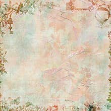 Pastel Grungy Vintage floral scrapbook frame