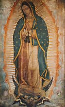 Image of the virgen de guadalupe in  Basilica of Guadalupe, mexico V