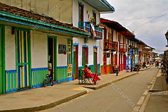 Street Life in Salento, Coffee Region, Colombia