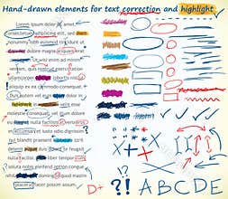 Text correction elements
