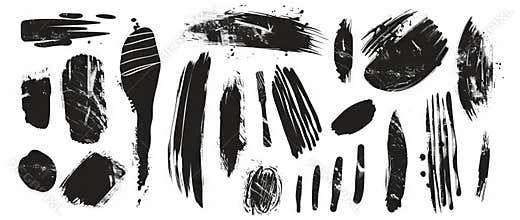 Hand drawn wavy line borders and doodle design elements. Hand drawn paint brush strokes lines. Modern isolated.