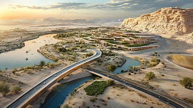 In Line Neom, a sustainable and autonomous futuristic city is envisioned in the Saudi Arabian desert with wind and solar