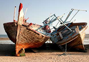 Abandoned dhows