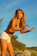 Woman in bathing suit