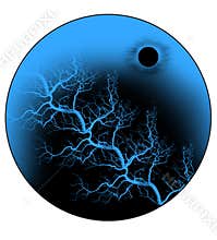 Spooky branches at night