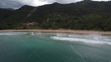 Philippine Paradise: Aerial Drone Views of Stunning Sunsets, Sunrises, and Tropical Beaches with Palm Trees
