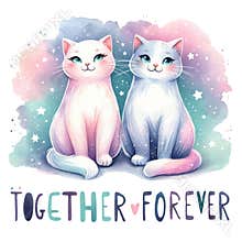 Valentines day watercolor illustration isolated for card or gift . Vellichor.