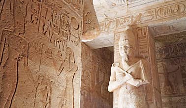 Interior Details of Abu Simbel. The Great Temple of Ramesses II.
