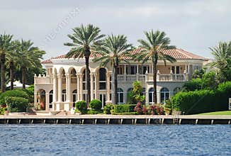 Waterfront mansion