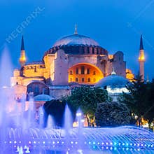Hagia Sophia, mosque and museum in Istanbul, Turkey.
