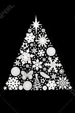 Christmas Tree Fantasy Concept Shape with White Decorations