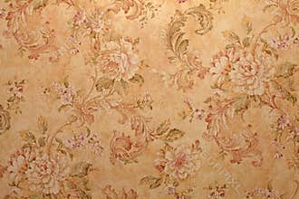 Vintage wallpaper with floral pattern