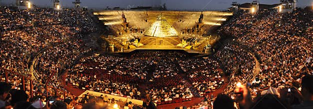 Shortly before show at Arena of Verona