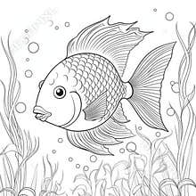 Children's Fish Coloring Book