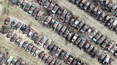 Old Junkyard, Vintage Cars, Rust