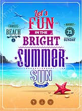Summer retro poster