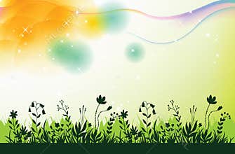 Green vector grass background
