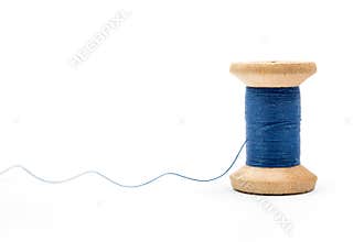 Blue thread spool
