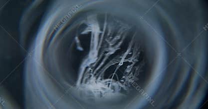 Haze flow blur pigment splash paint blot round