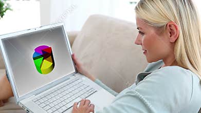 People doing charts on a laptop