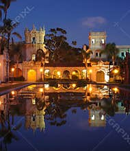 Casa De Balboa at night