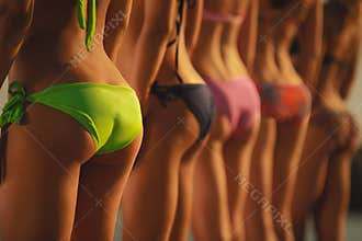 Girls bottom in bikini