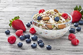 Cereal Muesli Granola Berries Breakfast