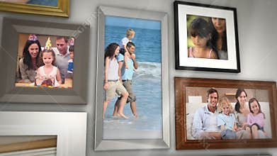 Montage of families having fun together