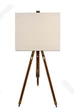 Blank canvas on an easel
