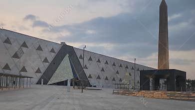 Giza, Egypt- July 26 2025: The Grand Egyptian Museum also known as the Giza Museum