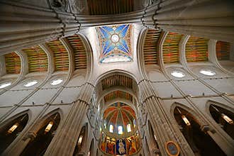 The vaults of the Almudena Cathedral, Madrid, Spain November 29, 2025