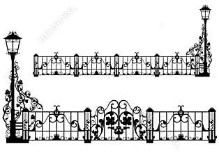 Antique garden fence