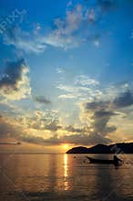 Sunset From Pulau Aman Penang Malaysia