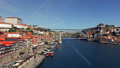 Ribeira Pier At Porto In Porto District Portugal.