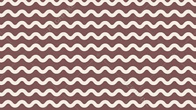Abstract Wavy Lines Pattern on Brown Background