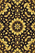 Luxurious Golden Floral Seamless Pattern Elegant Ornate Design for Fabric Textile Wallpaper Background