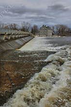 Old mill of Terbonne, on Terbonne Island, Quebec, Canada