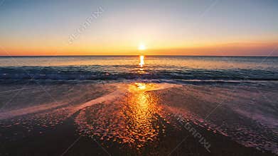 Beautiful sunrise over the sea