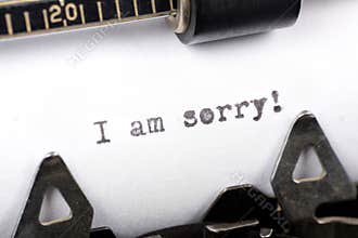 I am sorry