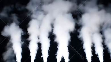 Ethereal Vapor Trails - A Dance of Smoke Against the Dark