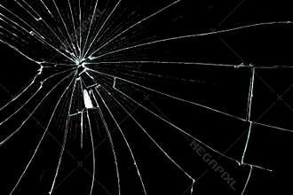 Cracked glass