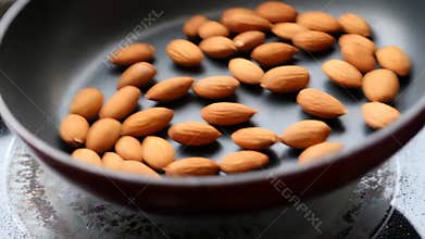 AI Toasting Almonds for Snack