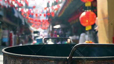 Ancestor Worship on Chinese New Year and burning paper gold