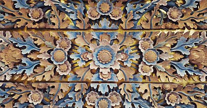 Wooden decoration carved