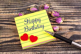Happy birthday note