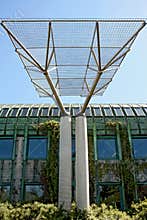 Ecological modern building of library.