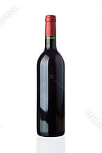 Blank red wine bottle