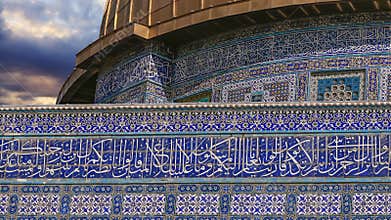 Details Mosque of Al-aqsa Dome of the Rock at Old Town - Jerusalem