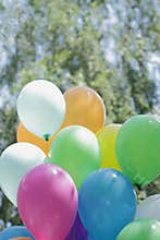 Bunch of colorful balloons