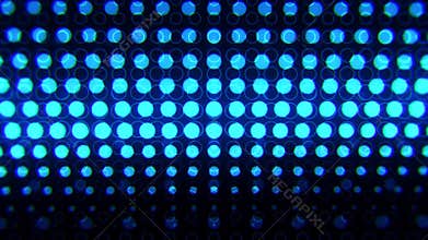 Blue Glowing Neon Circles Abstract Motion Background VJ Loop